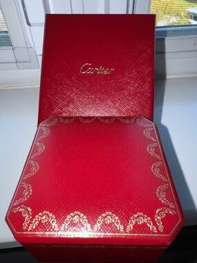 Cartier Red and Gold Jewelry Presentation Box